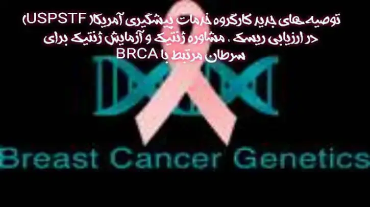 توصیه های جدید کارگروه خدمات پیشگیری آمریکا( USPSTF) در ارزیابی ریسک ، مشاوره ژنتیک و آزمایش ژنتیک برای سرطان مرتبط با BRCA